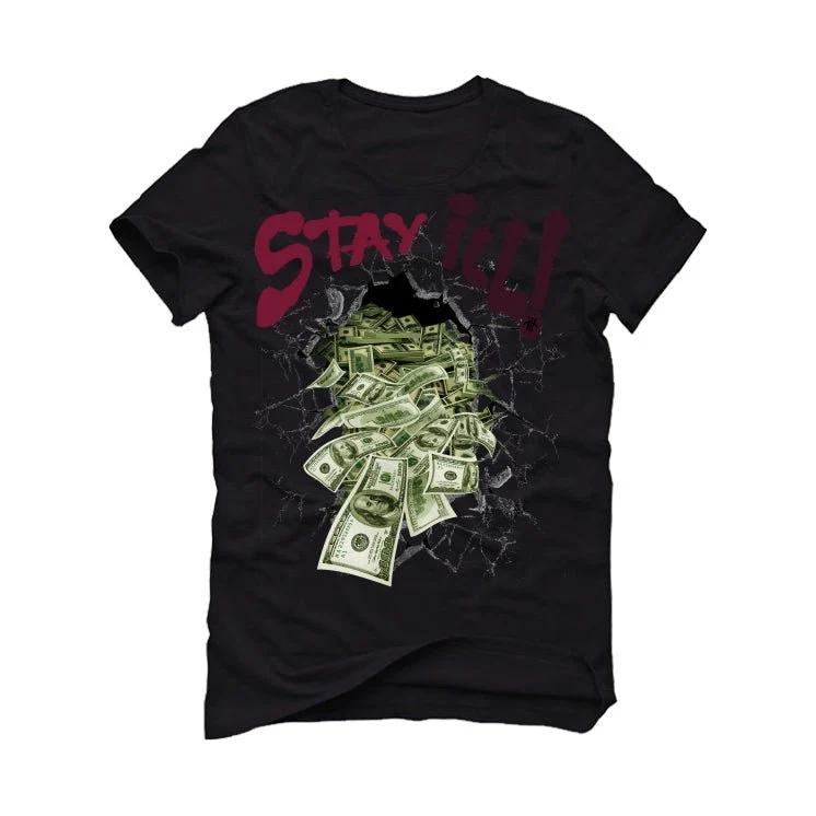 A Ma Maniére x Air Jordan 12 “Black” | illcurrency Black T-Shirt (Stay ill) - Image 2