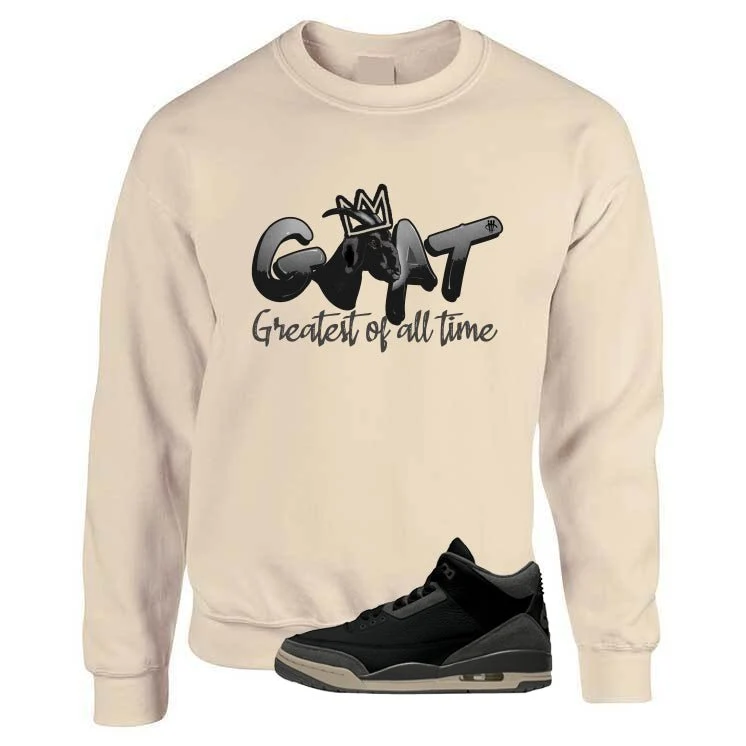 A Ma Maniere x Air Jordan 3 Black Tan T-Shirt (Goat)| illcurrency - Image 3