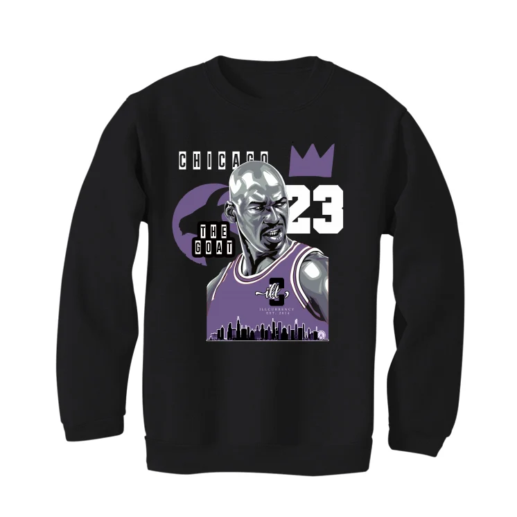 A Ma Maniere x Air Jordan 4 SP "Violet Ore" Black T-Shirt (The Goat) - Image 4