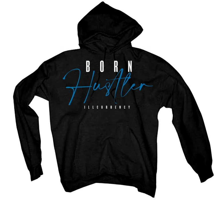 Air Jordan 1 “Dark Marina Blue” Black T-Shirt (Born Hustler) - Image 3