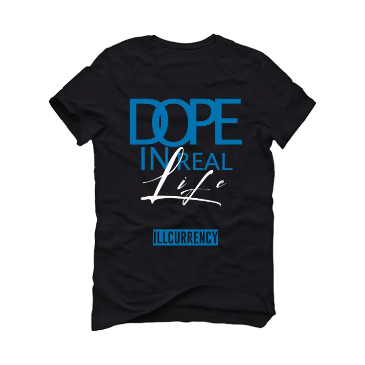 Air Jordan 1 “Dark Marina Blue” Black T-Shirt (DOPE) - Image 2