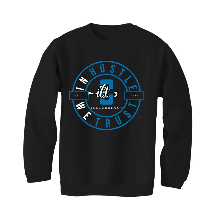 Air Jordan 1 “Dark Marina Blue” Black T-Shirt (In Hustle We Trust) - Image 4