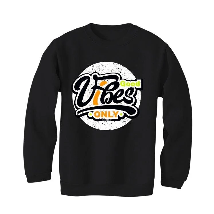 AIR JORDAN 1 HI VOLT GOLD 2021 Black T-Shirt (Good Vibes) - Image 3