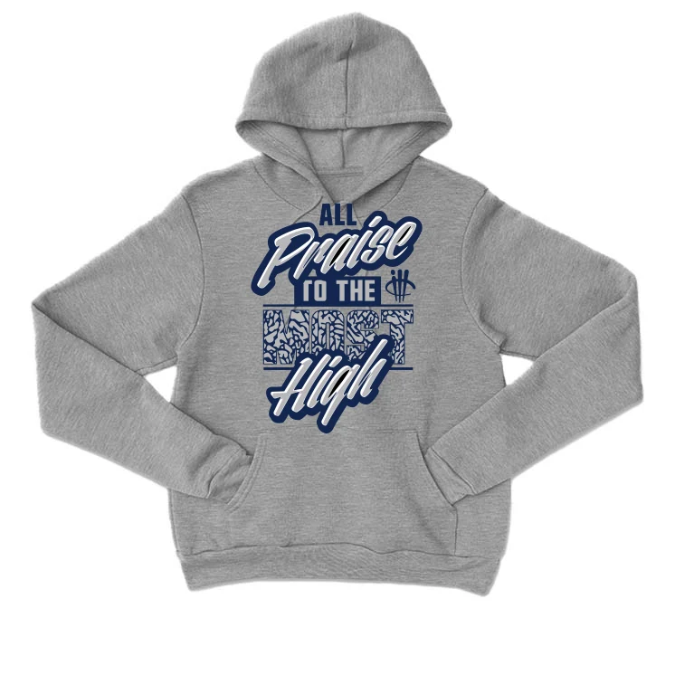 Air Jordan 1 High ‘85 “Georgetown” | illCurrency Grey T-Shirt (ALL PRAISE) - Image 3