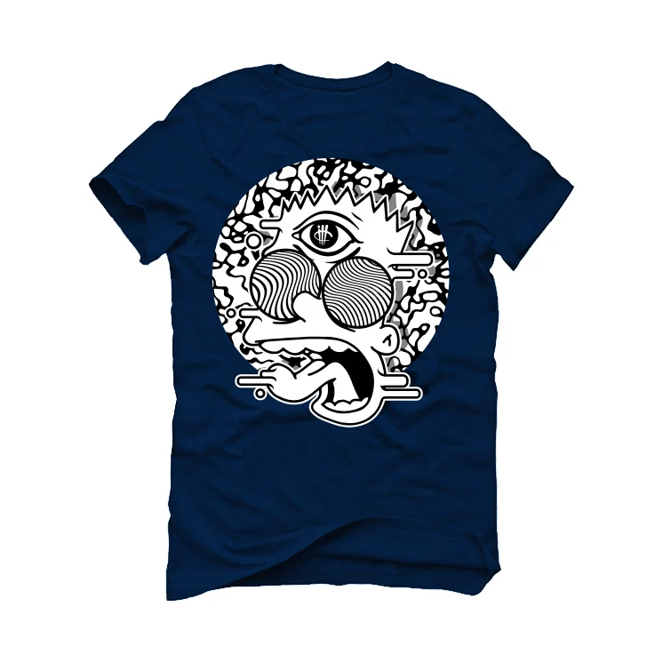 Air Jordan 1 High ‘85 “Georgetown” Navy Blue T-Shirt (Blinded) - Image 2