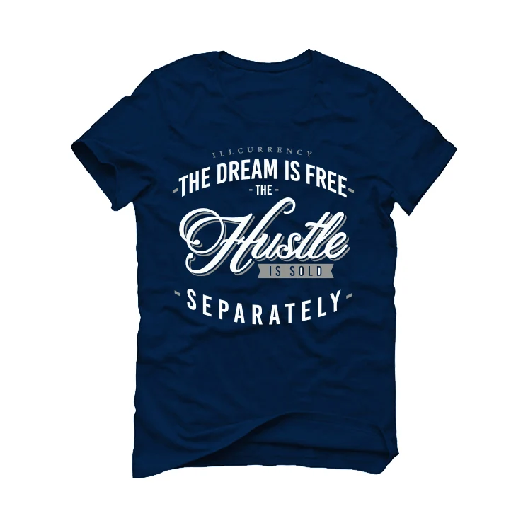 Air Jordan 1 High ‘85 “Georgetown” Navy Blue T-Shirt (The dream is free) - Image 2