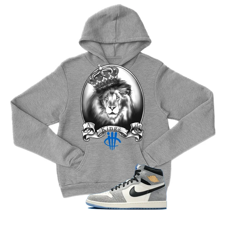 Air Jordan 1 High OG All-Star Matching T-Shirt, Sweatshirts & Hoodies Grey T-Shirt (A Kings Life)| illcurrency - Image 3