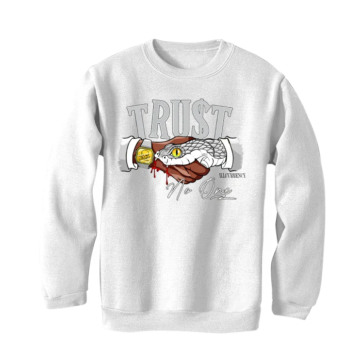 Air Jordan 1 High OG “Elephant” | illcurrency White T-Shirt (TRUST NO ONE) - Image 4