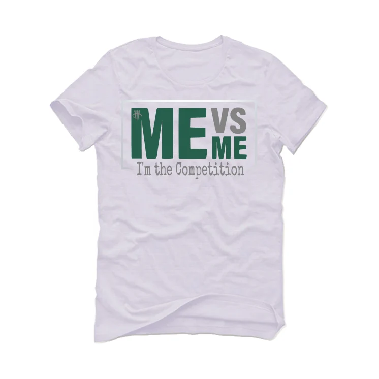 Air Jordan 1 High OG “Gorge Green” White T-Shirt (Me vs Me) - Image 2