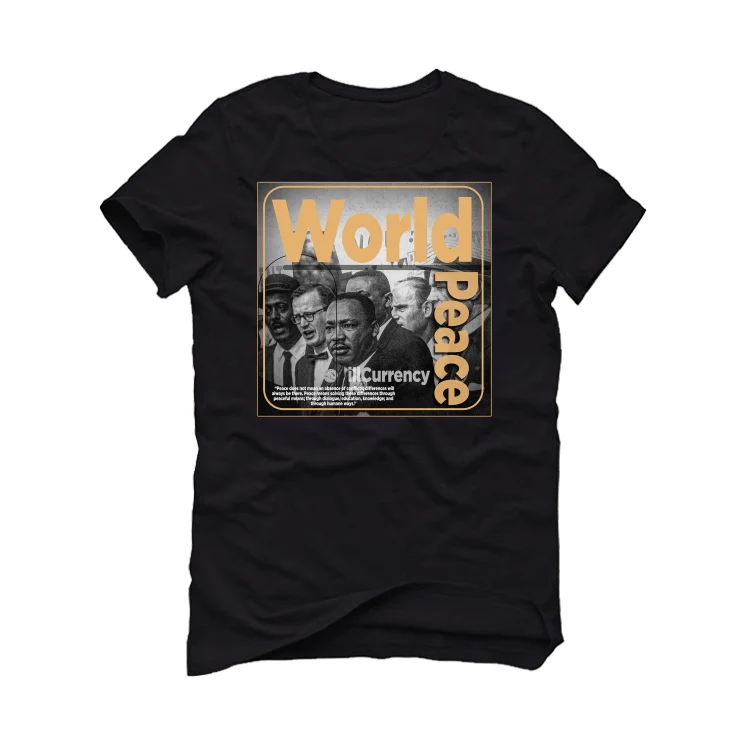 Air Jordan 1 High OG “Heirloom” Black T-Shirt (WORLD PEACE) - Image 2