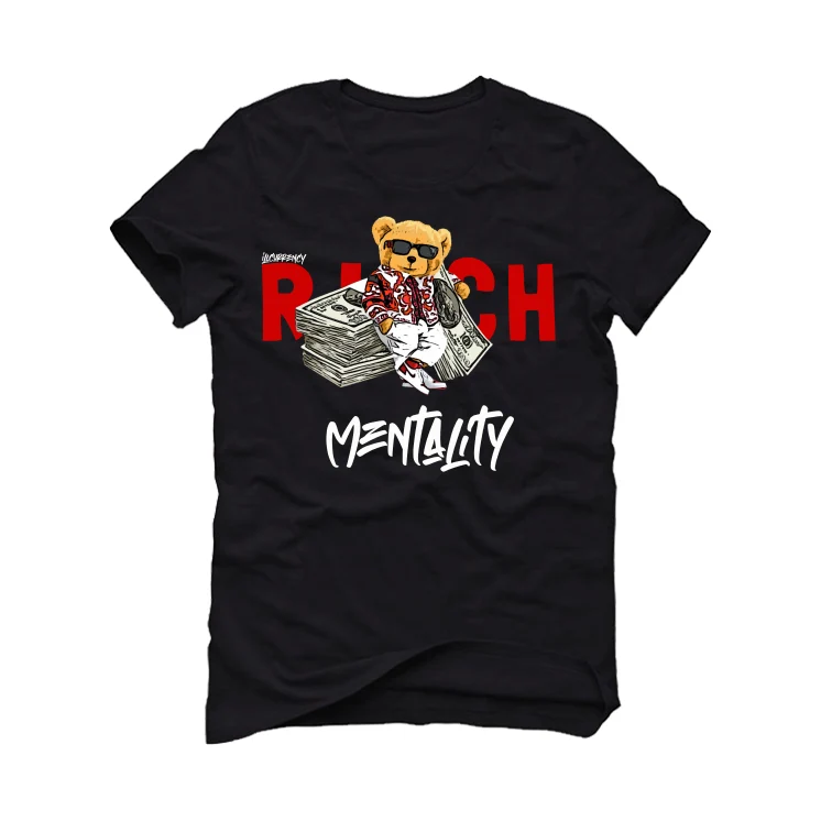 Air Jordan 1 High OG “Heritage” | illCurrency Black T-Shirt (Rich Mentality) - Image 2