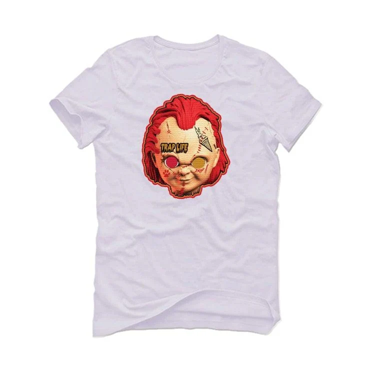Air Jordan 1 High OG “Light Fusion Red” White T-Shirt (ILL CHILD) - Image 2
