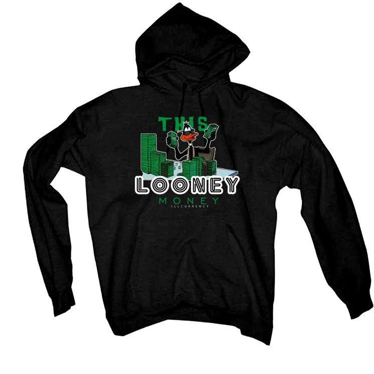 Air Jordan 1 High OG “Lucky Green” | illcurrency Black T-Shirt (Looney Money) - Image 3
