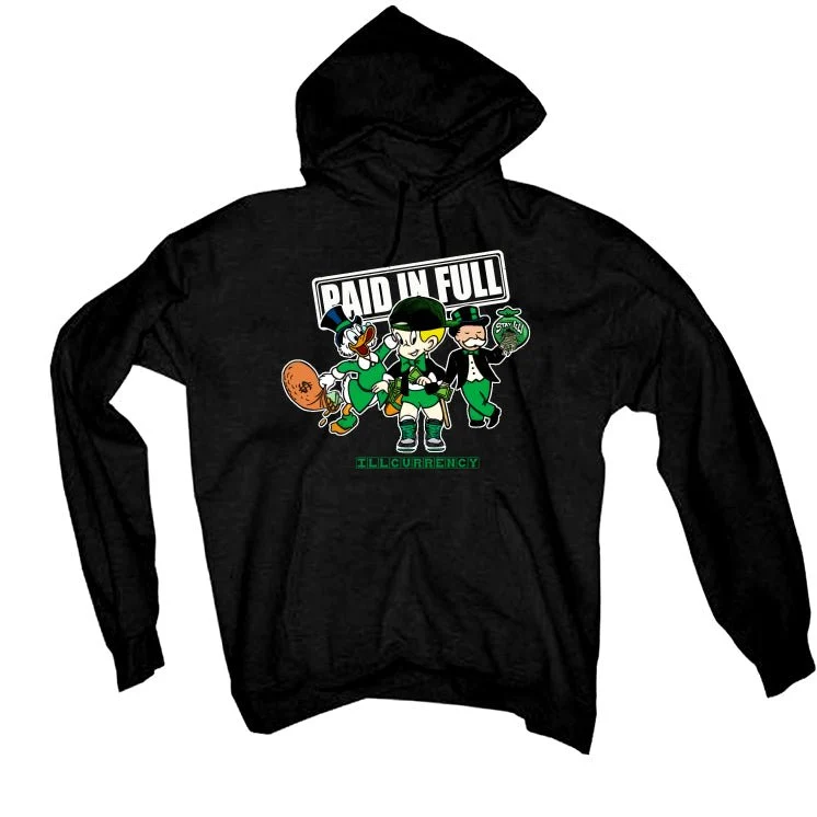 Air Jordan 1 High OG “Lucky Green” | illcurrency Black T-Shirt (Paid in Full) - Image 3