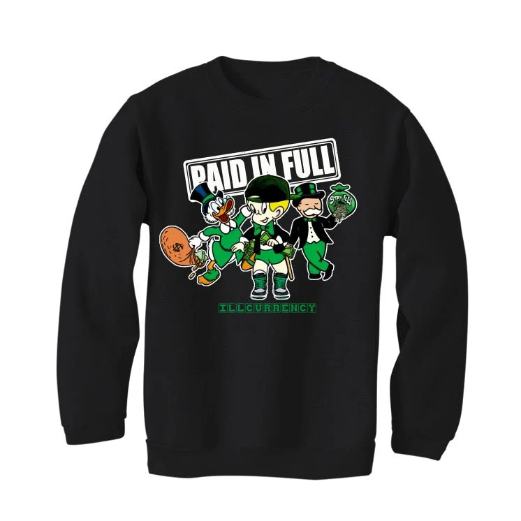 Air Jordan 1 High OG “Lucky Green” | illcurrency Black T-Shirt (Paid in Full) - Image 4