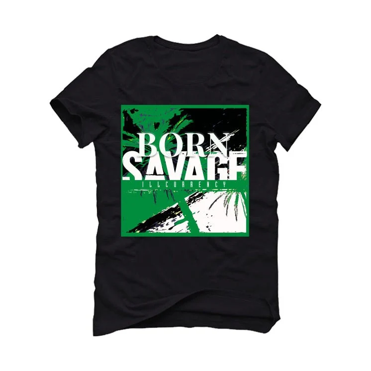 Air Jordan 1 High OG “Lucky Green” | illcurrency Black T-Shirt (SAVAGE) - Image 2