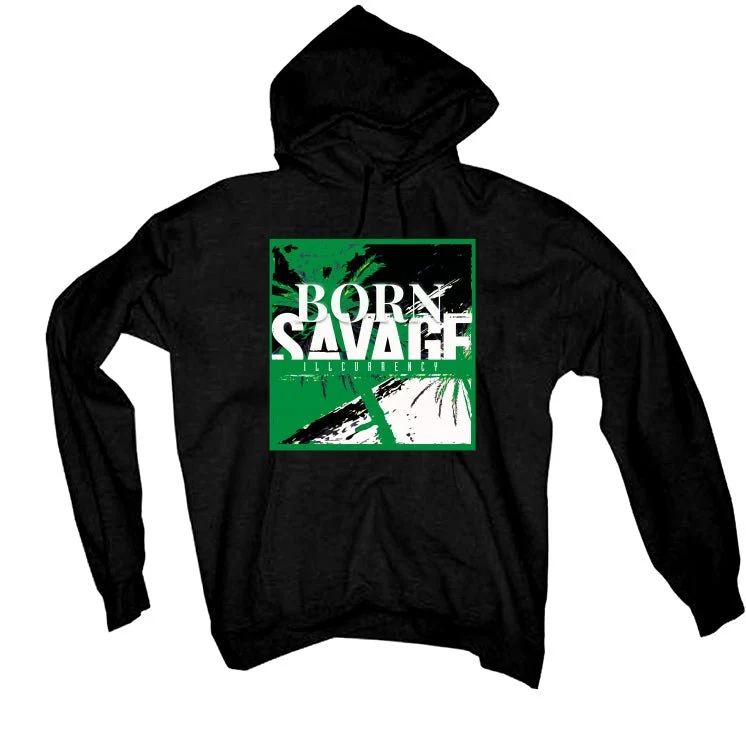 Air Jordan 1 High OG “Lucky Green” | illcurrency Black T-Shirt (SAVAGE) - Image 3
