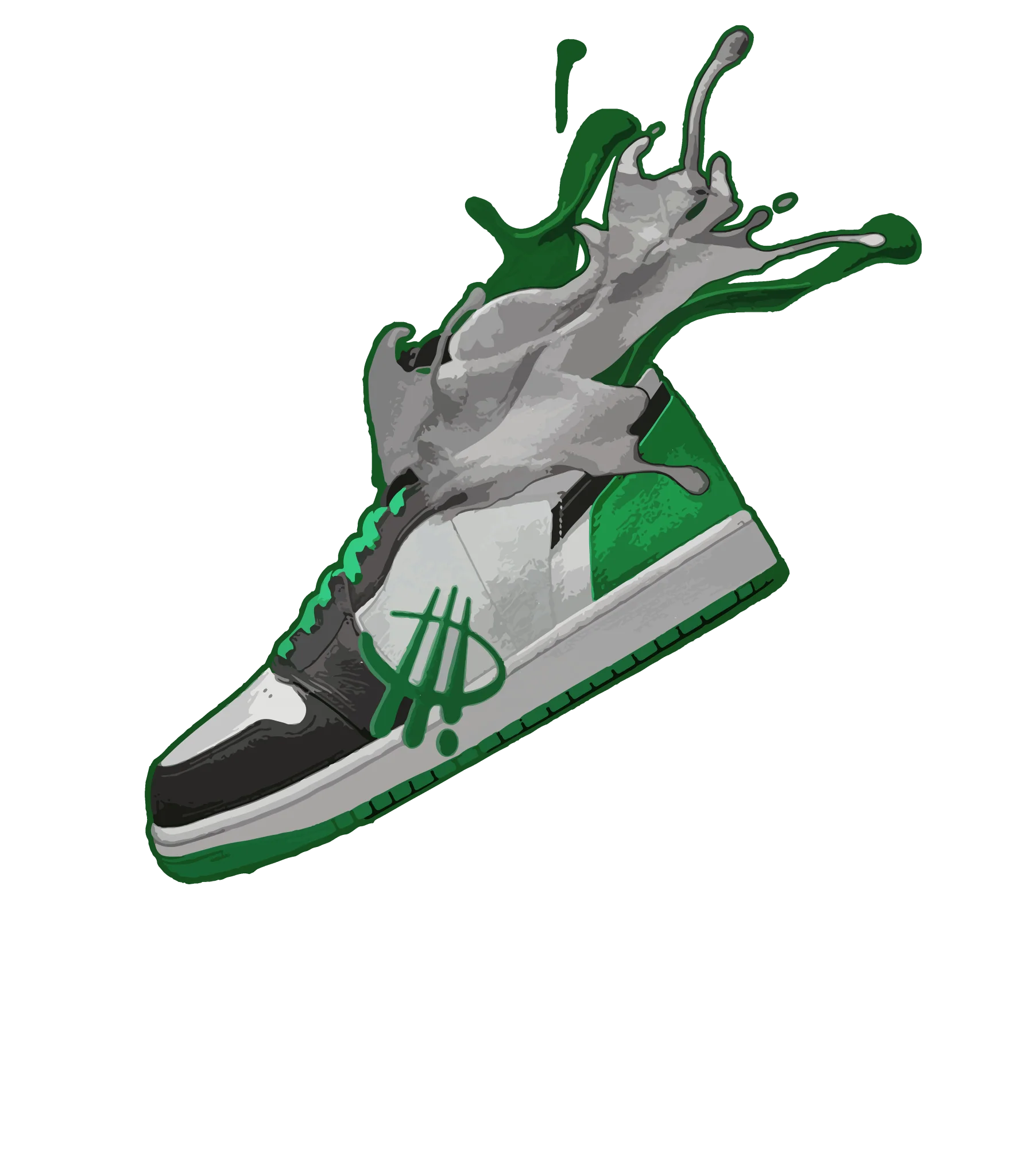 Air Jordan 1 High OG “Lucky Green” | illcurrency Black T-Shirt (SPLASH)