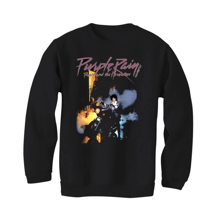 Air Jordan 1 High OG Mauve | ILLCURRENCY Black T-Shirt (Purple Rain) - Image 4
