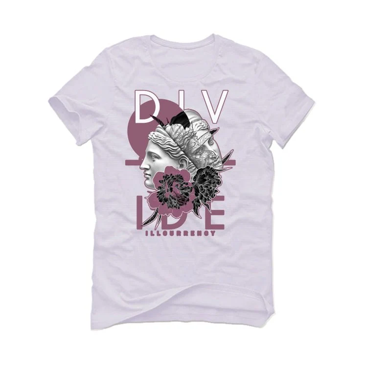 Air Jordan 1 High OG Mauve | ILLCURRENCY White T-Shirt (Divide) - Image 2