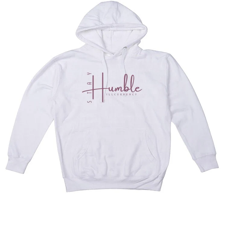 Air Jordan 1 High OG Mauve | ILLCURRENCY White T-Shirt (Stay Humble) - Image 3