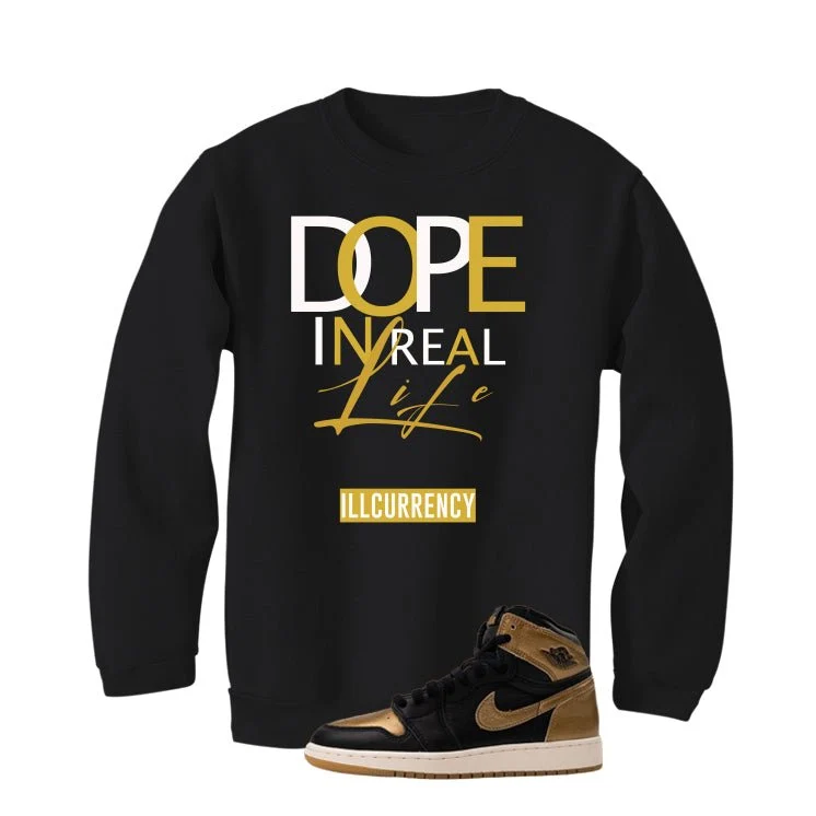 Air Jordan 1 High OG Metallic Gold Black T-Shirt (DOPE)| illcurrency - Image 4