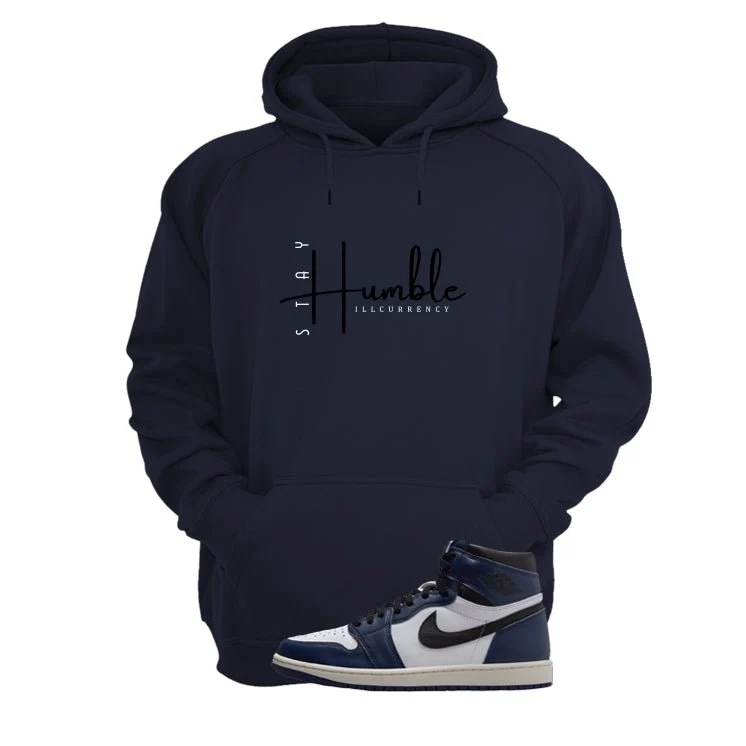 Air Jordan 1 High OG Midnight Navy Navy Blue T-Shirt (Stay Humble)| illcurrency - Image 3