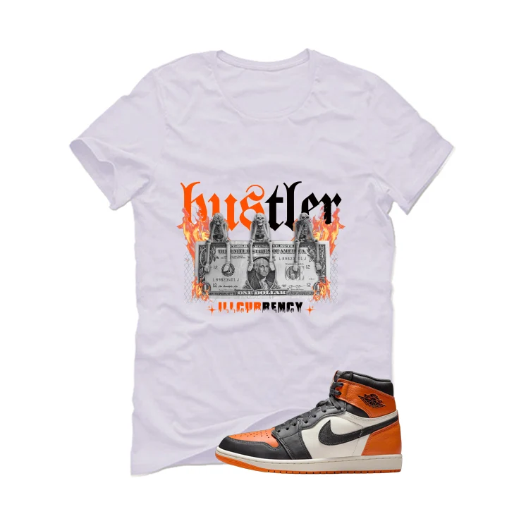 Air Jordan 1 High OG Shattered Backboard White T-Shirt (See No Evil Hustler)| illcurrency - Image 2