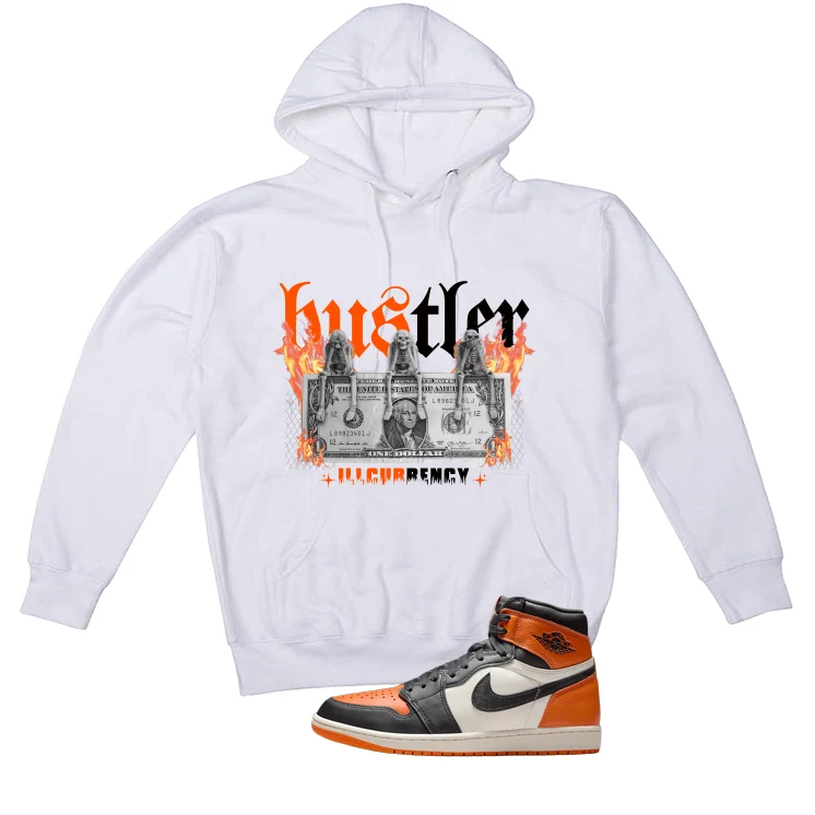 Air Jordan 1 High OG Shattered Backboard White T-Shirt (See No Evil Hustler)| illcurrency - Image 3