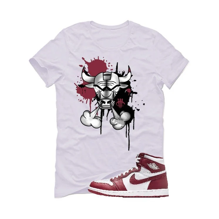 Air Jordan 1 High OG “Team Red” | illcurrency White T-Shirt (Iron Bull) - Image 2