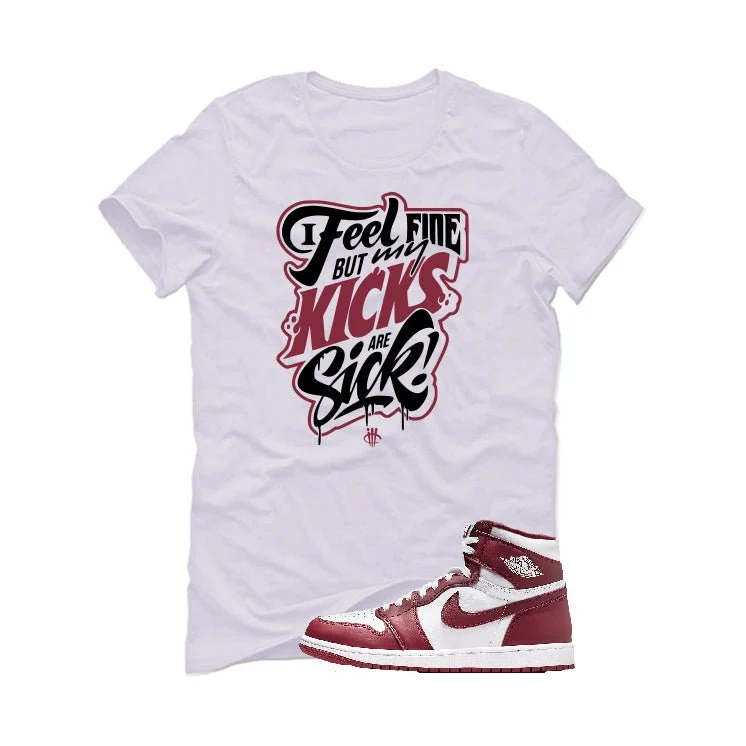 Air Jordan 1 High OG “Team Red” | illcurrency White T-Shirt (Kicks Are Sick) - Image 2