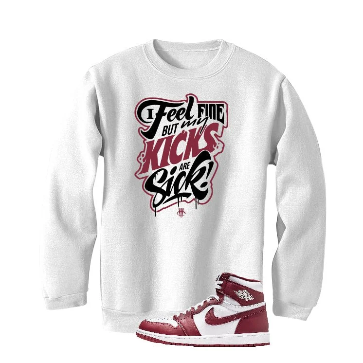 Air Jordan 1 High OG “Team Red” | illcurrency White T-Shirt (Kicks Are Sick) - Image 4