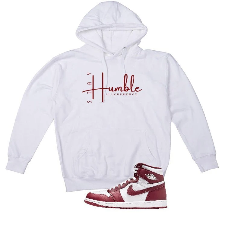 Air Jordan 1 High OG “Team Red” | illcurrency White T-Shirt (Stay Humble) - Image 3