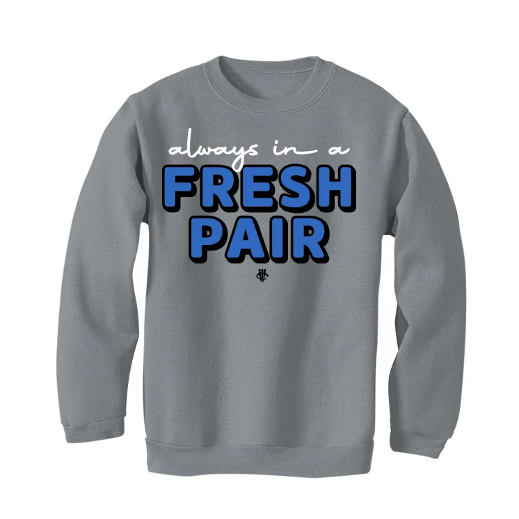 Air Jordan 1 High OG “True Blue” Grey T-Shirt (Fresh Pair) - Image 4