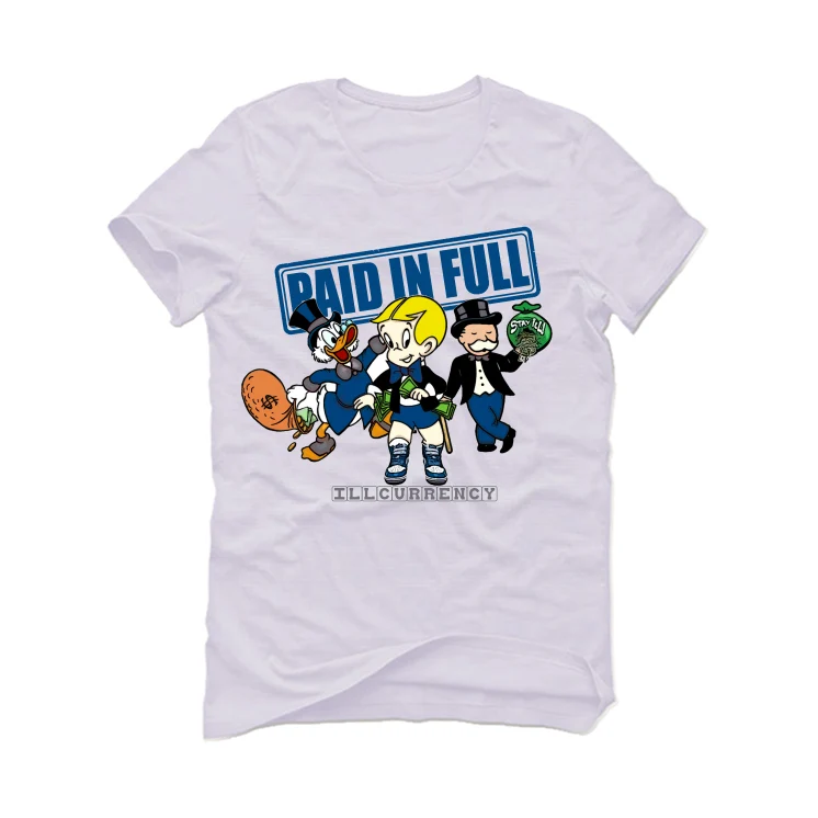 Air Jordan 1 High OG “True Blue” White T-Shirt (Paid in Full) - Image 2