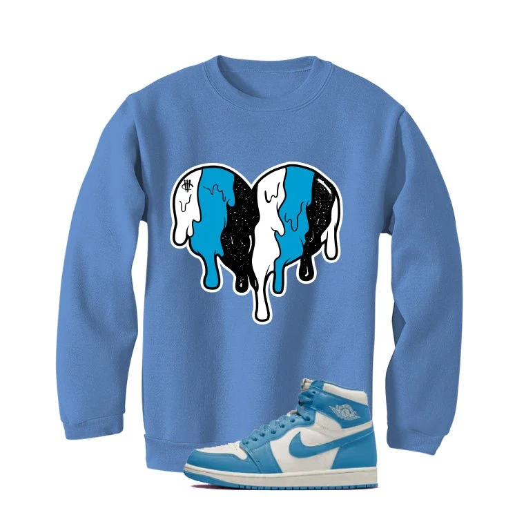 Air Jordan 1 High OG UNC Reimagined Carolina Blue T-Shirt (Heart)| illcurrency - Image 4
