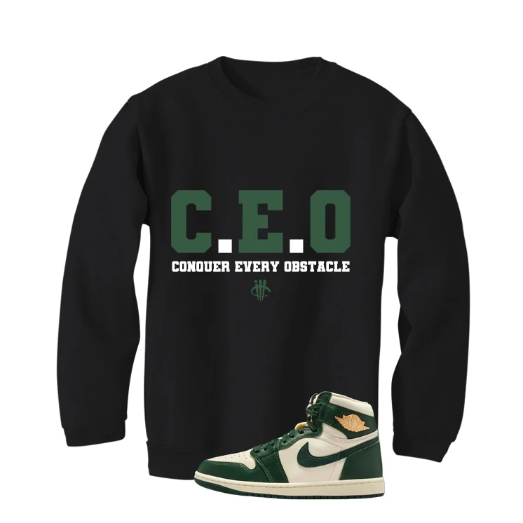 Air Jordan 1 High OG WMNS Fir Matching T-Shirt, Sweatshirts & Hoodies Black T-Shirt (Ceo)| illcurrency - Image 4