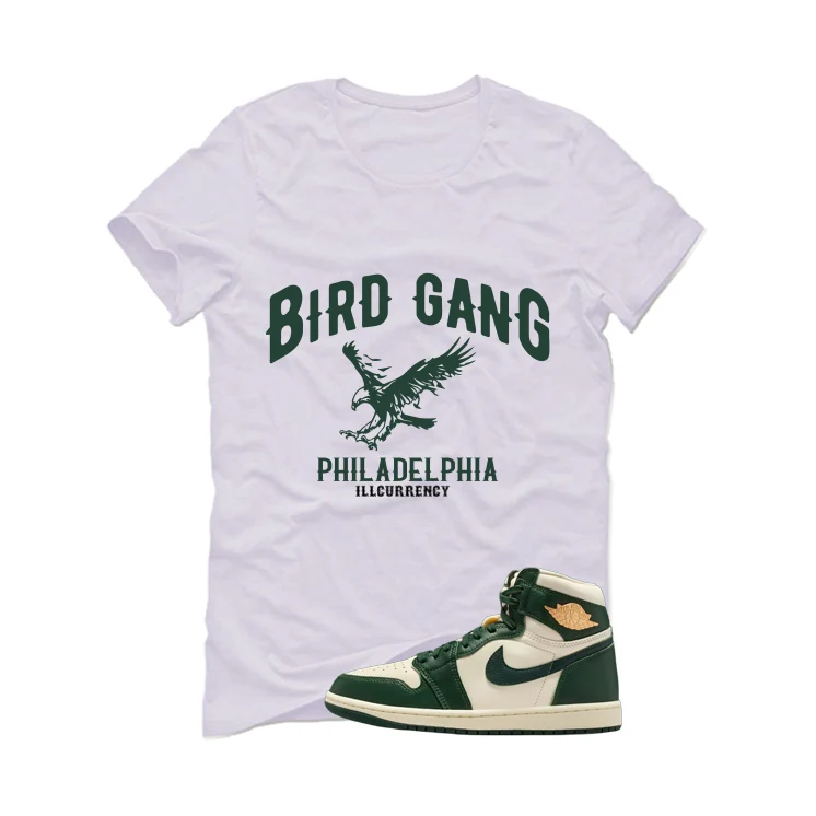 Air Jordan 1 High OG WMNS Fir Matching T-Shirt, Sweatshirts & Hoodies White T-Shirt (Bird Gang)| illcurrency - Image 2