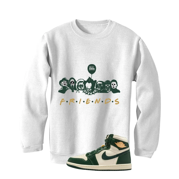 Air Jordan 1 High OG WMNS Fir Matching T-Shirt, Sweatshirts & Hoodies White T-Shirt (Friends)| illcurrency - Image 4