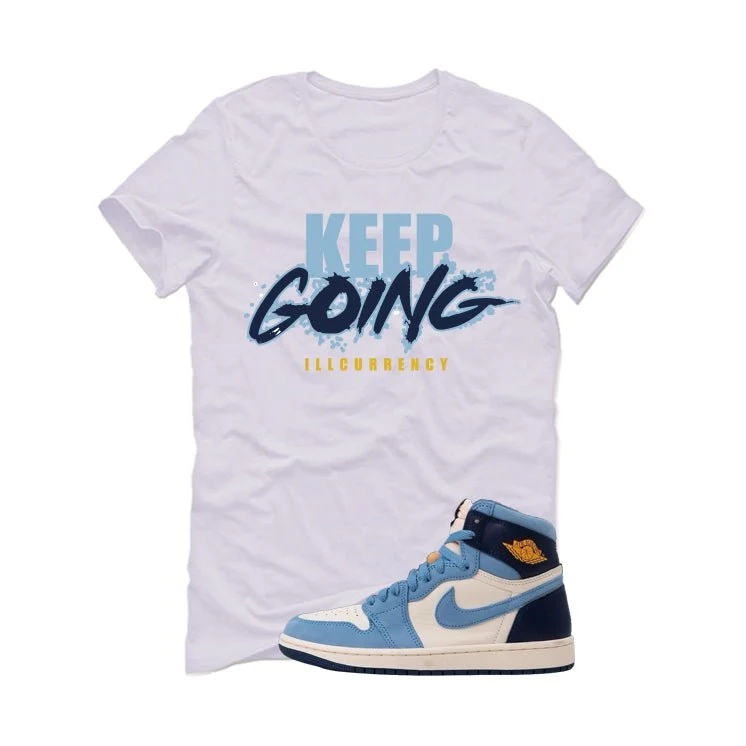 Air Jordan 1 High OG WMNS First in Flight White T-Shirt (keep Going)| illcurrency - Image 2