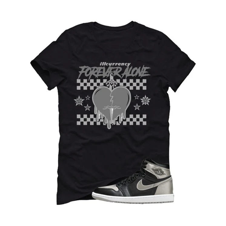 Air Jordan 1 High OG WMNS Satin Shadow Black T-Shirt (Forever Alone)| illcurrency - Image 2
