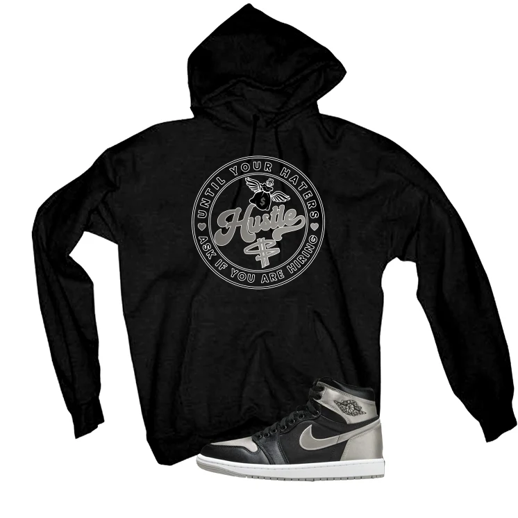 Air Jordan 1 High OG WMNS Satin Shadow Black T-Shirt (Haters Catch Up)| illcurrency - Image 3