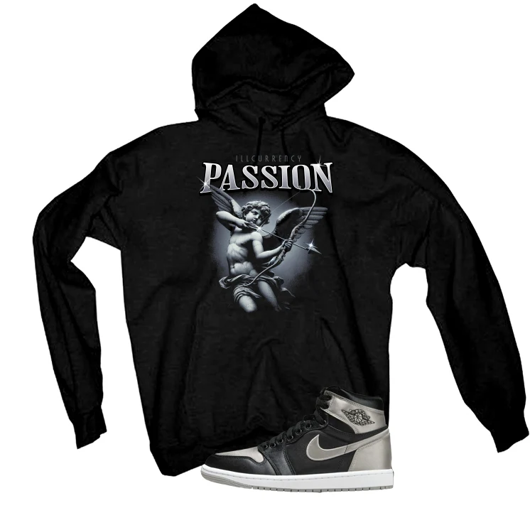 Air Jordan 1 High OG WMNS Satin Shadow Black T-Shirt (Passion)| illcurrency - Image 3
