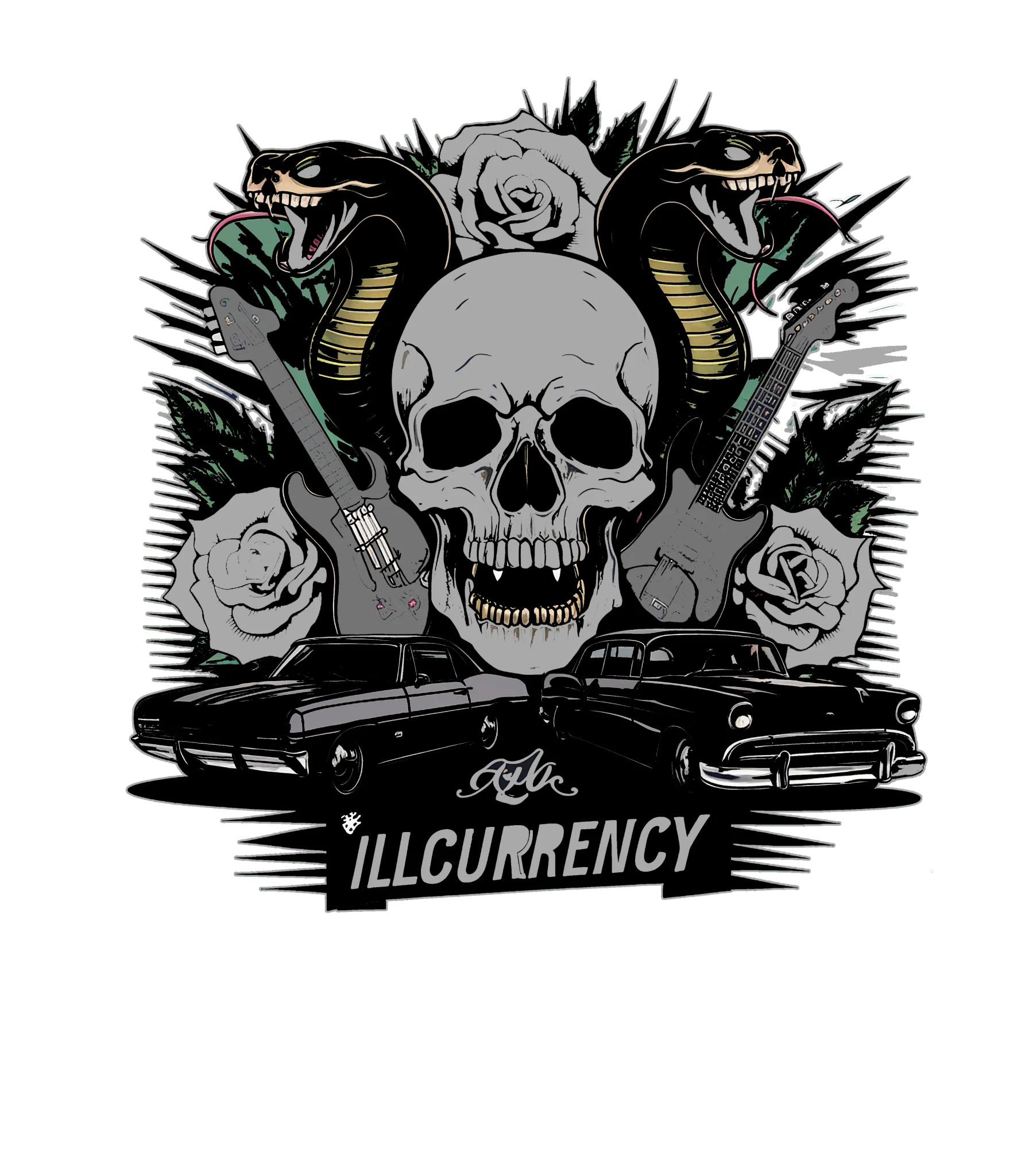 Air Jordan 1 High OG WMNS Satin Shadow Black T-Shirt (Vintage Illcurrency)| illcurrency
