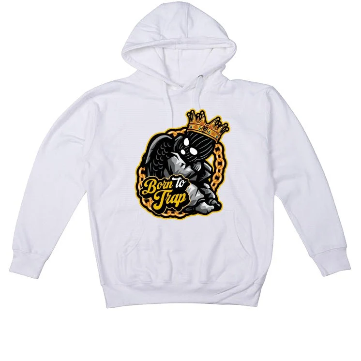 Air Jordan 1 High OG “Yellow Ochre” | illcurrency White T-Shirt (BORN HUSTLER) - Image 3
