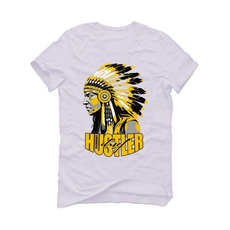 Air Jordan 1 High OG “Yellow Ochre” | illcurrency White T-Shirt (Chief Hustler) - Image 2