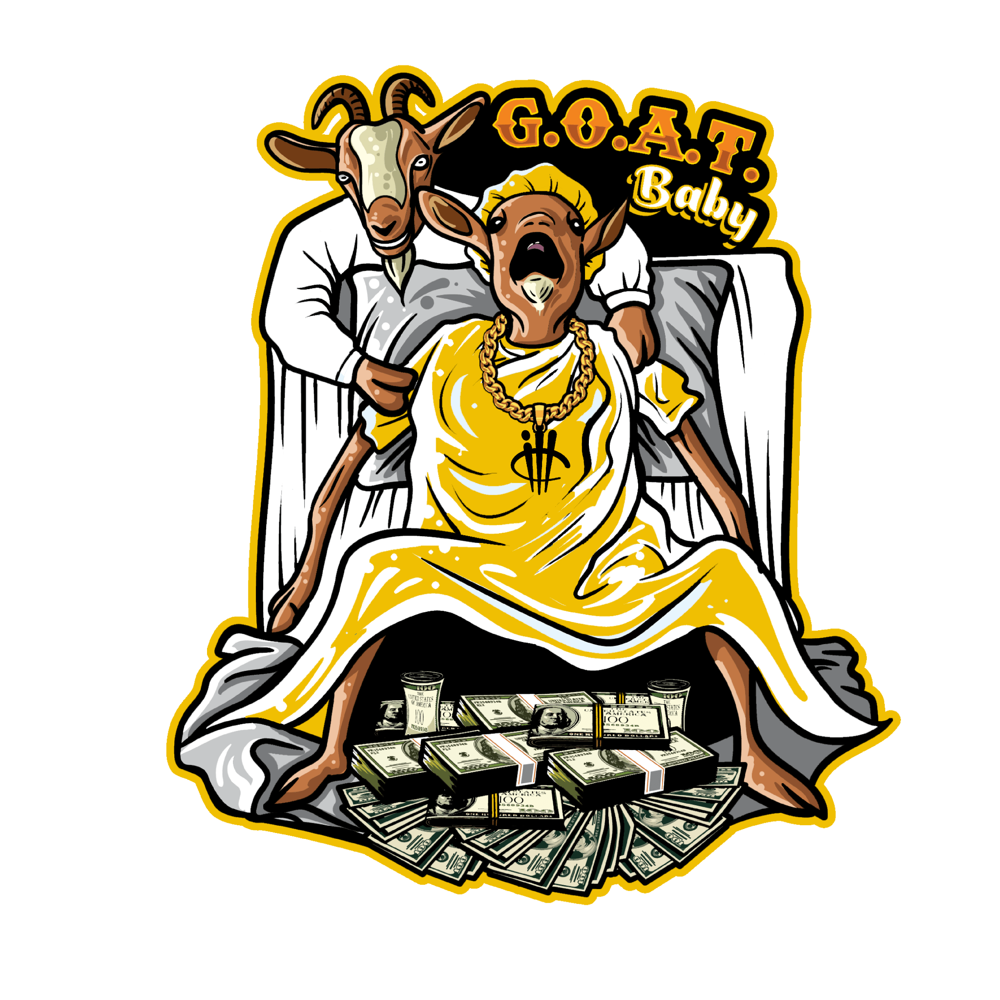 Air Jordan 1 High OG “Yellow Ochre” | illcurrency White T-Shirt (Goat baby)