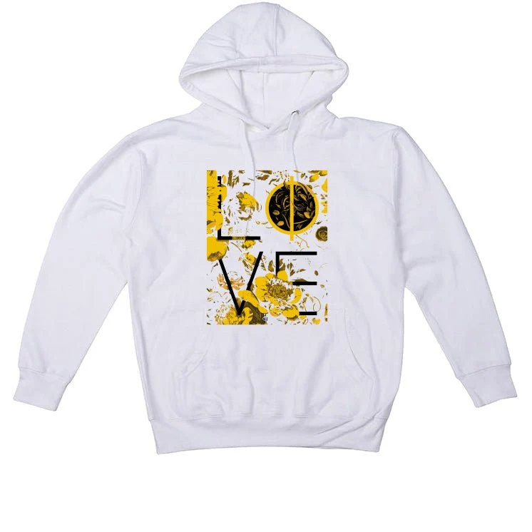 Air Jordan 1 High OG “Yellow Ochre” | illcurrency White T-Shirt (LOVE) - Image 3