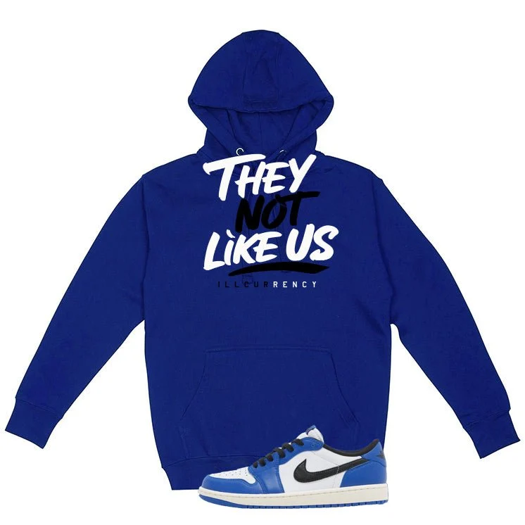 Air Jordan 1 Low OG Game Royal Royal Blue T-Shirt (They not like us)| illcurrency - Image 3