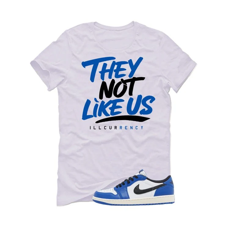 Air Jordan 1 Low OG Game Royal White T-Shirt (They not like us)| illcurrency - Image 2